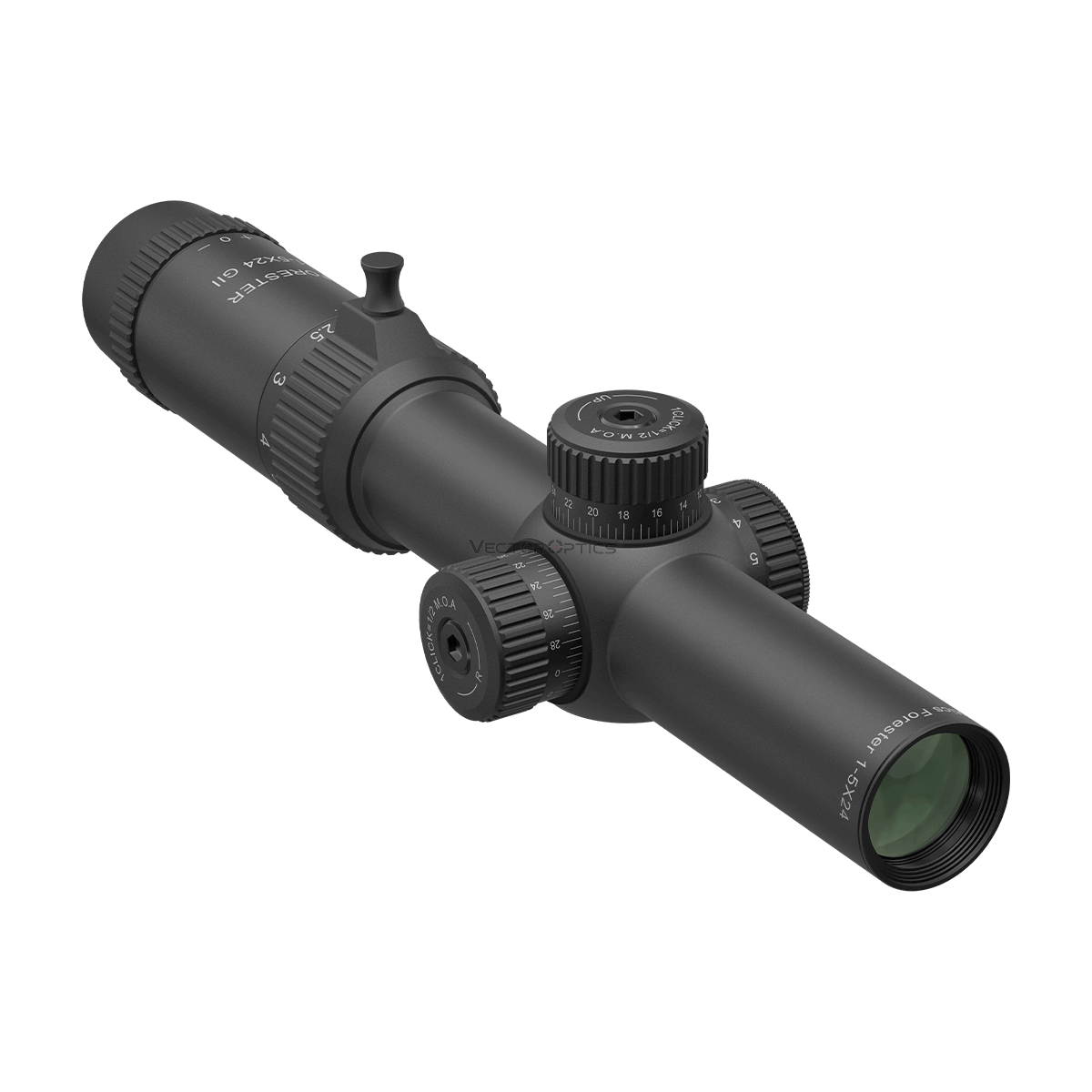 Vector Optics Forester 1-5x24SFP GenII kiväärin kiikaritähtäin