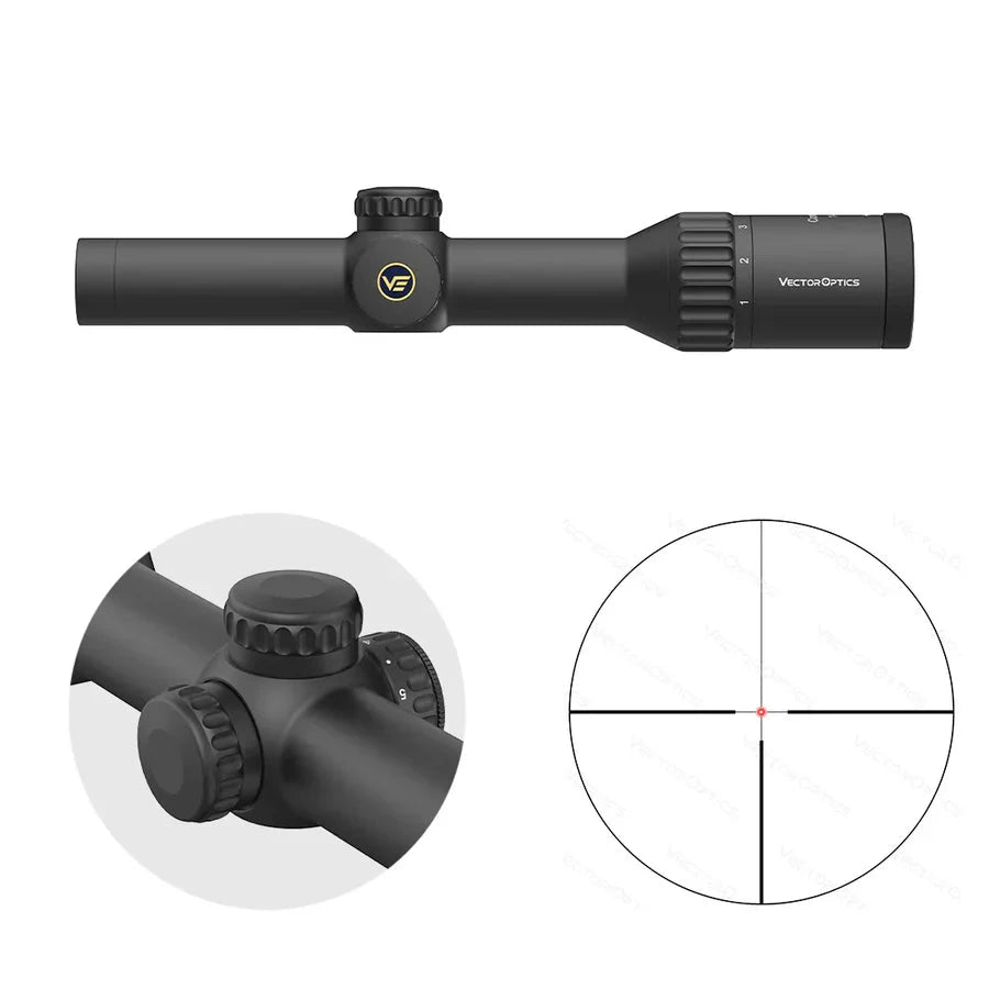 Vector Optics Continental x6 1-6x24 Fiber kiikaritähtäin Vector Optics