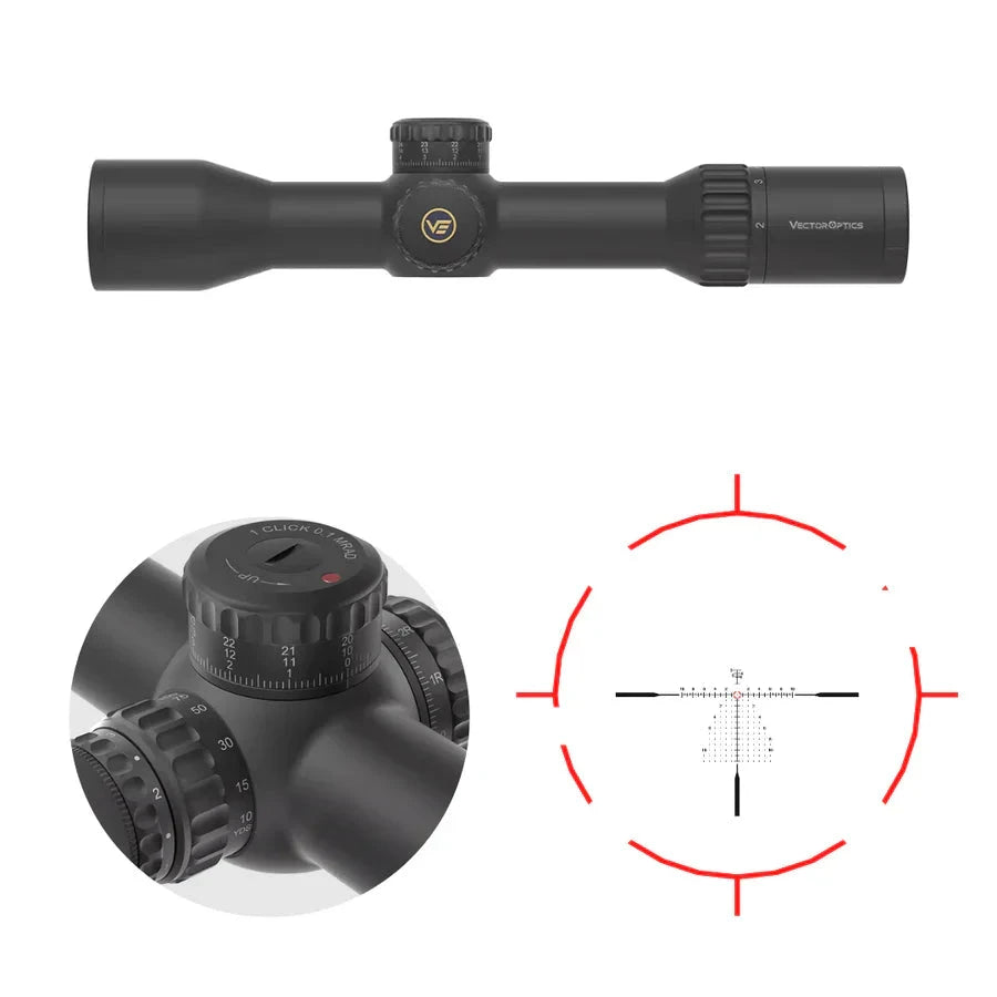 Vector Optics Continental x6 2-12x44 RAR kiväärioptiikka Vector Optics