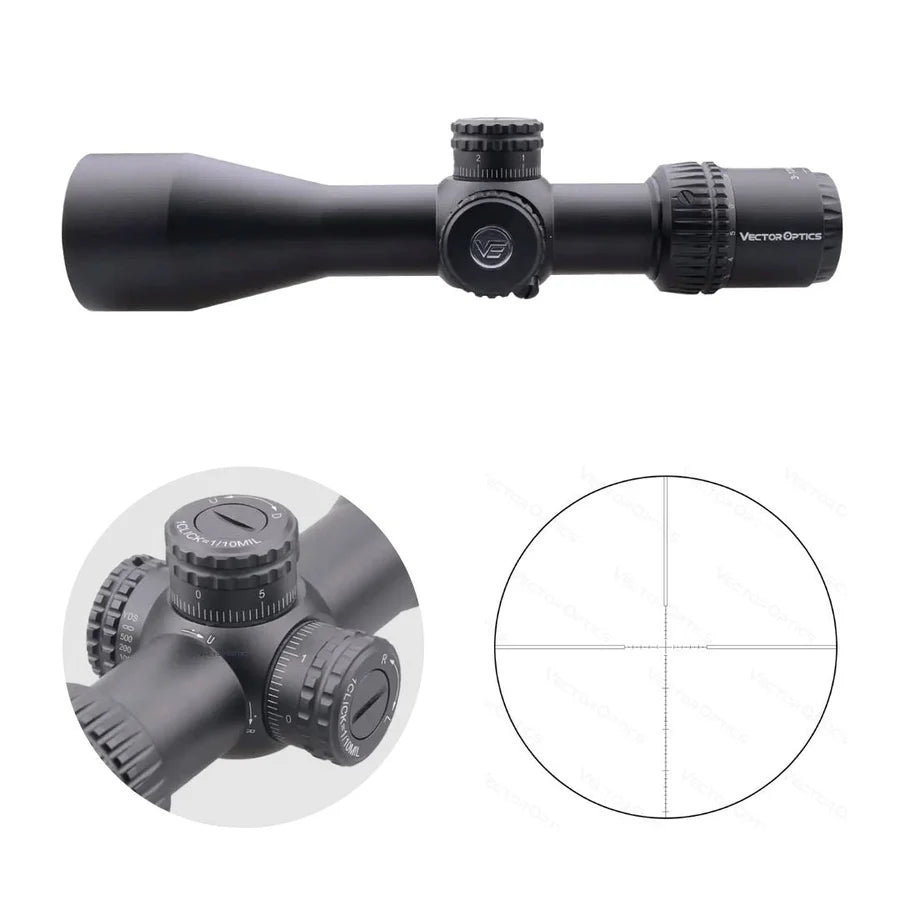 Vector Optics Veyron 3-12x44 FFP kompakti kiväärin kiikaritähtäin