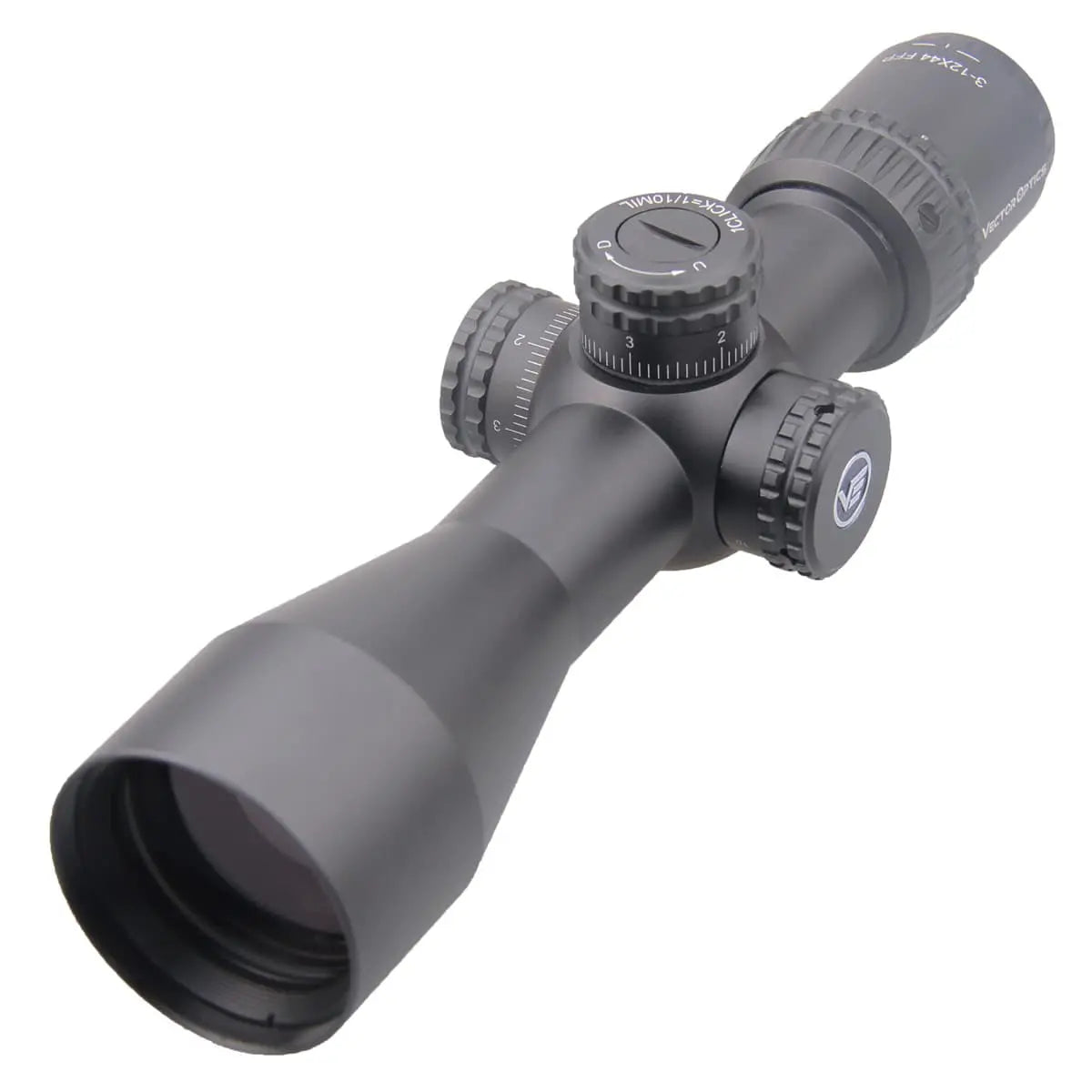 Vector Optics Veyron 3-12x44 FFP kompakti kiväärin kiikaritähtäin