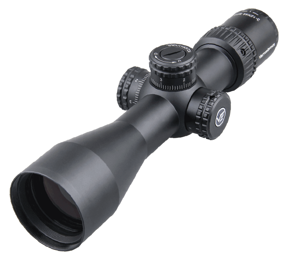 Vector Optics Veyron 3-12x44 SFP compact kiväärin kiikaritähtäin