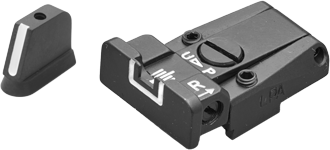 CZ P-07 CZ P-09 rautähtäimet | valkoiset viivat