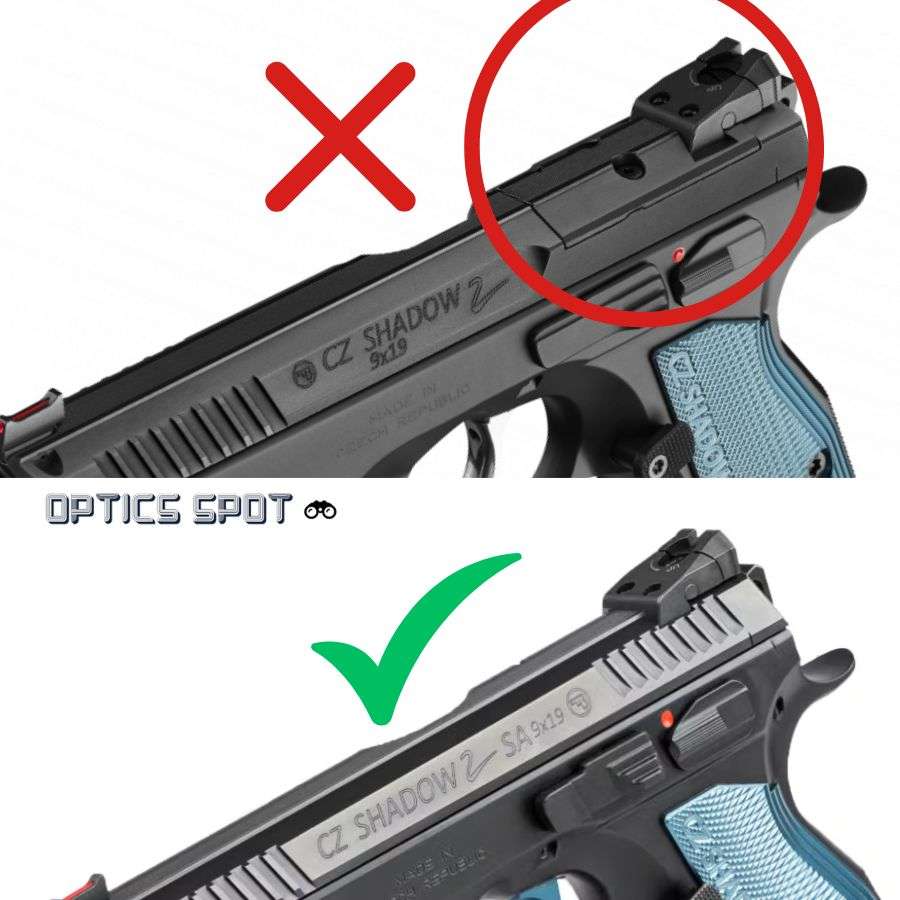CZ Shadow 2 punapistetähtäinkiinnike | Shield RMSc footprint