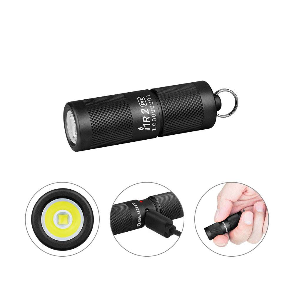 Olight i1R 2 Pro | ladattava avaimenperävalaisin | 180 lm - Musta