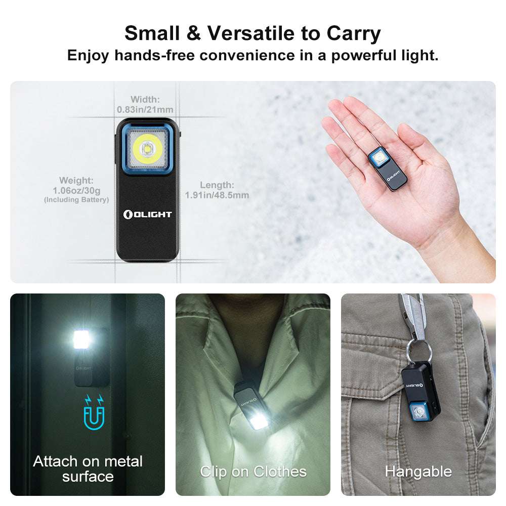 Olight Oclip | ladattava EDC-klipsivalaisin | 300 lm - Musta