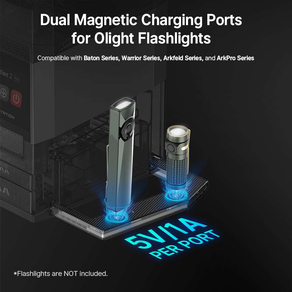 Olight Ostation 2 Pro | älykäs AA/AAA-akkulaturi | 3-in-1