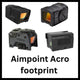 Punapistetähtäimet Aimpoint Acro footprintilla