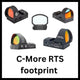 Punapistetähtäimet C-More RTS footprintilla