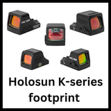 Punapistetähtäimet Holosun K-series footprintilla