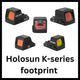 Punapistetähtäimet Holosun K-series footprintilla