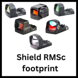 Punapistetähtäimet Shield RMSc footprintilla
