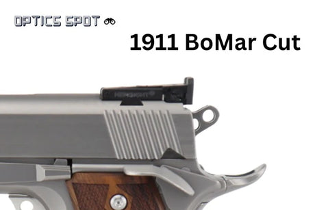 1911 [BoMar Cut] täysin säädettävä takatähtäin | uritettu 3 pisteellä