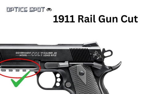 1911 [Rail Gun Cut] punapistetähtäinkiinnike | Trijicon RMR footprint EGW