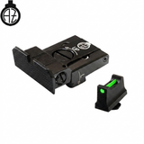 Säädettävät rautähtäimet Glock [G17 G19 G26 & other] kuituoptiikalla | type