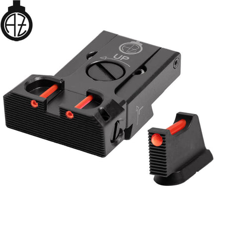 CZ 75B, CZ P-01, CZ 75 SP-01 säädettävät rautähtäimet kuituoptiikalla | type B Zendl