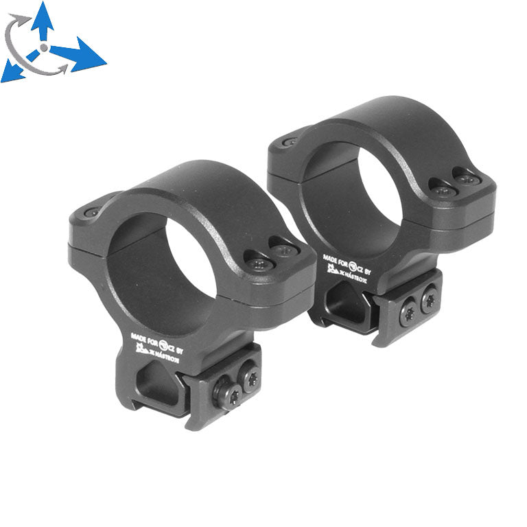 CZ 457 kiikaritähtäimen renkaat dovetailille | 1 inch [25.4mm]