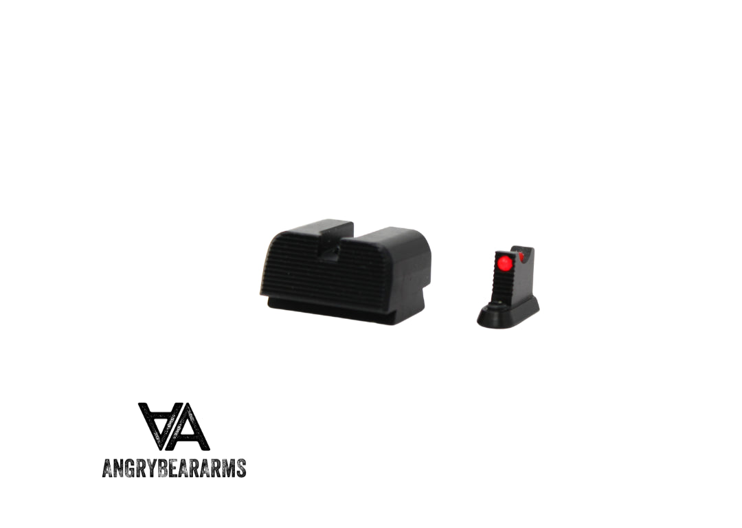 CZ P-10 Optics Ready korkeat rautähtäimet | kuituoptiikalla