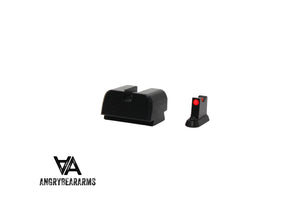 CZ P-10 Optics Ready korkeat rautähtäimet | kuituoptiikalla