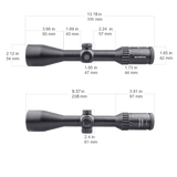 Vector Optics Continental 2-12x50 SFP kiväärin kiikari 