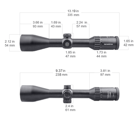 Vector Optics Continental 2-12x50 SFP kiväärin kiikaritähtäin