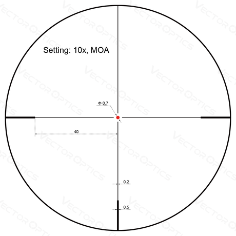 Vector Optics Forester 2-10x40SFP kiväärin kiikaritähtäin