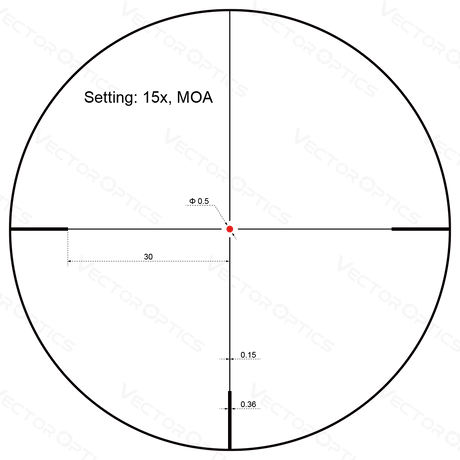 Vector Optics Forester 3-15x50SFP kiväärin kiikaritähtäin