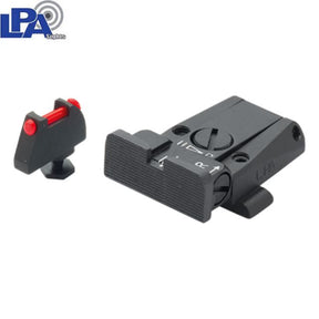 Säädettävät rautähtäimet Glock [G17 G19 G26 & other] | with fiber optics