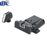 Säädettävät rautähtäimet Glock [G17 G19 G26 & other] | with white lines