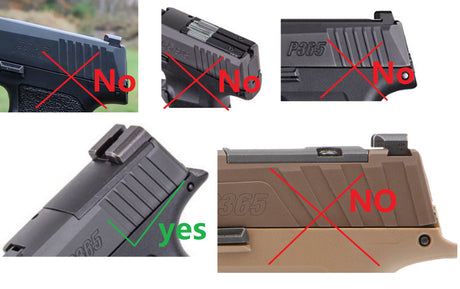 Sig P365 [X & XL] adapterilevy | type C [RMR RTS & Docter footprint]