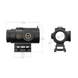 Vector Optics Paragon 4x24 ultrakompakti prismakiväärin tähtäin 
