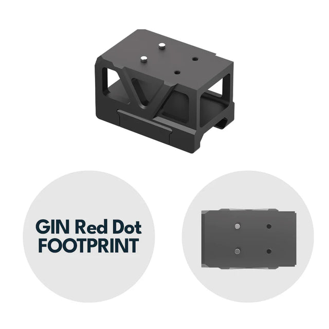 Picatinny punapistetähtäinkiinnike korottajalla [32 mm] | C-More RTS footprint