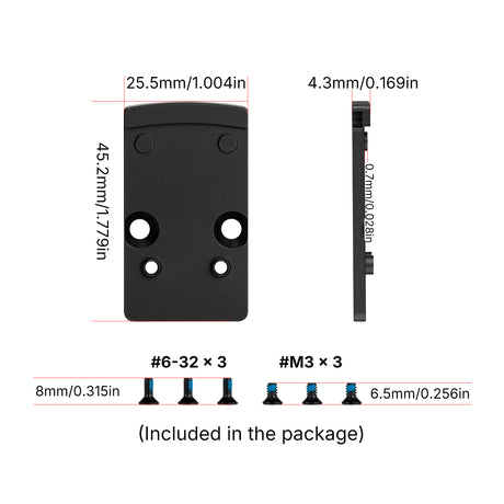 Footprint adapteri | from Trijicon RMR to Shield RMSc & K-series footprint