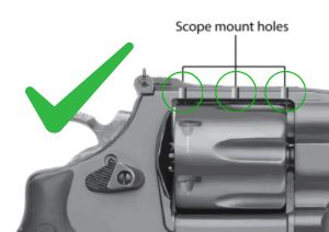 S&W revolveri [686 629 19 66 586 & other] säädettävät rautähtäimet [silver; pin-front sight] | kuituoptisella