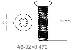 Ruuvisarja 3kpl | 6-32x0.472’’ [T10]