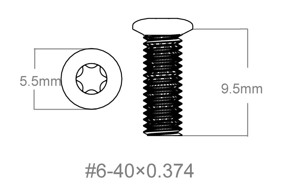 Ruuvisarja 3 kpl | 6-40x0.374" [T10] 