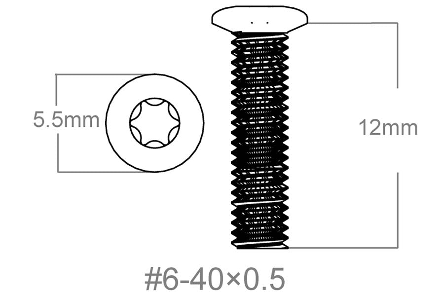 Ruuvisarja 3 kpl | 6-40x0.5" [T10] 