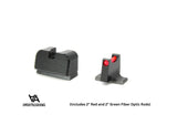 Sig Sauer P220 P226 P229 P320 & P365 Optics Ready korkeat urheilurautähtäimet valokuidulla