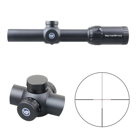 Vector Optics Constantine 1-10x24 Fiber Center Dot kivääritähtäin Vector Optics