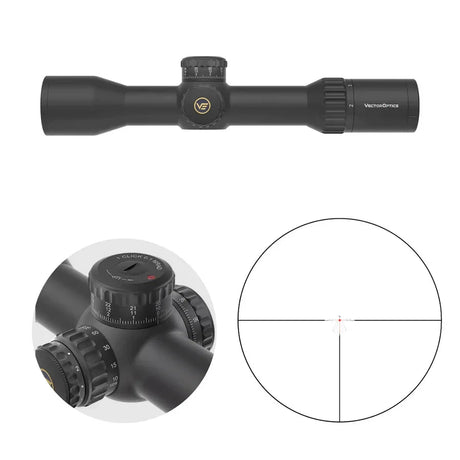 Vector Optics Continental x6 2-12x44 CTR MPVO kiväärin kiikaritähtäin Vector Optics