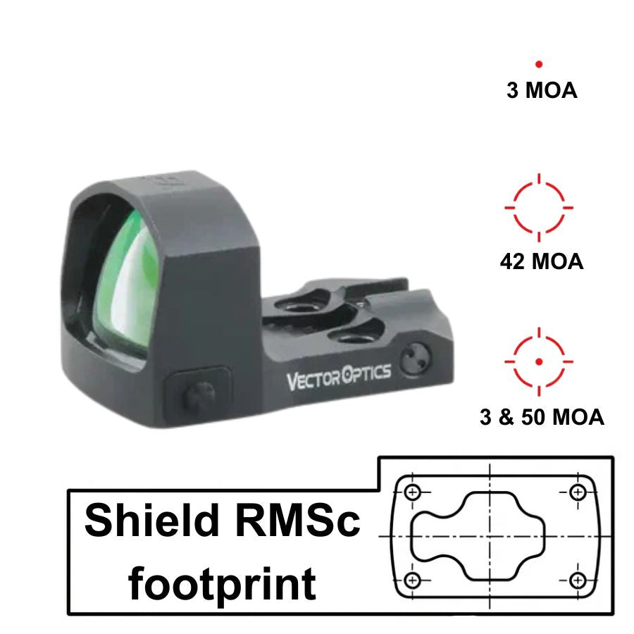 Vector Optics Frenzy-S 1x17x24 MOS Multi Reticle punapistetähtäin