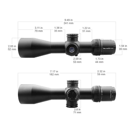 Vector Optics Veyron 3-12x44 FFP kompakti kiväärin kiikaritähtäin