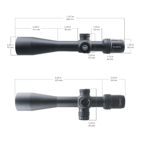 Vector Optics Veyron 6-24x44 IR First Focal Plane valaistu kiväärin kiikaritähtäin