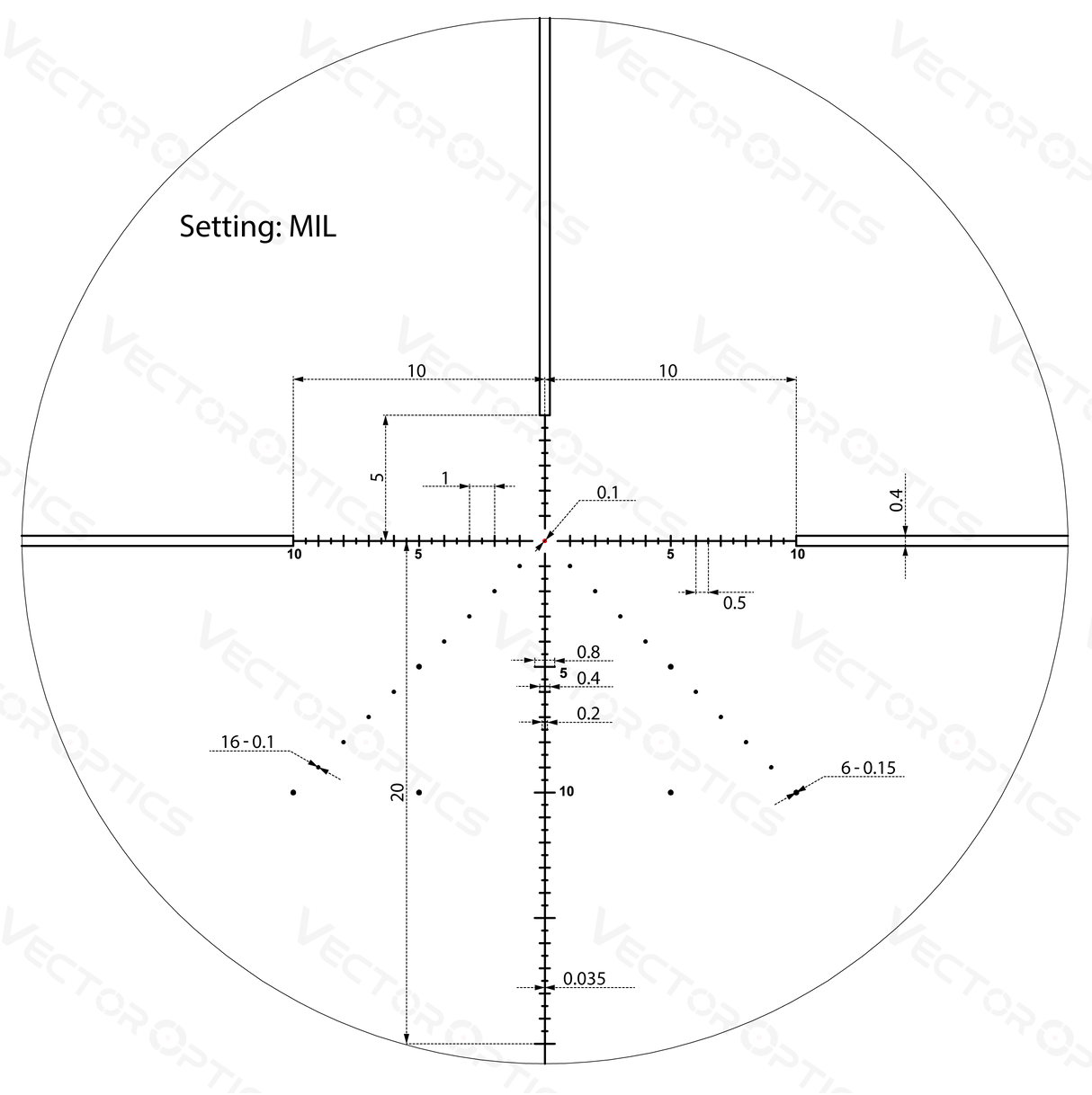 Vector Optics Veyron 4-16x44 IR Ensimmäinen polttotason valaistu kiikaritähtäin 