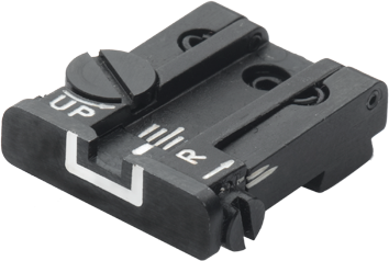 Säädettävä takatähtäin Glock [G17 G19 G26 & other] | valkoiset viivat