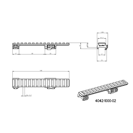 CZ 550 & CZ 557 Picatinny-kisko | Short