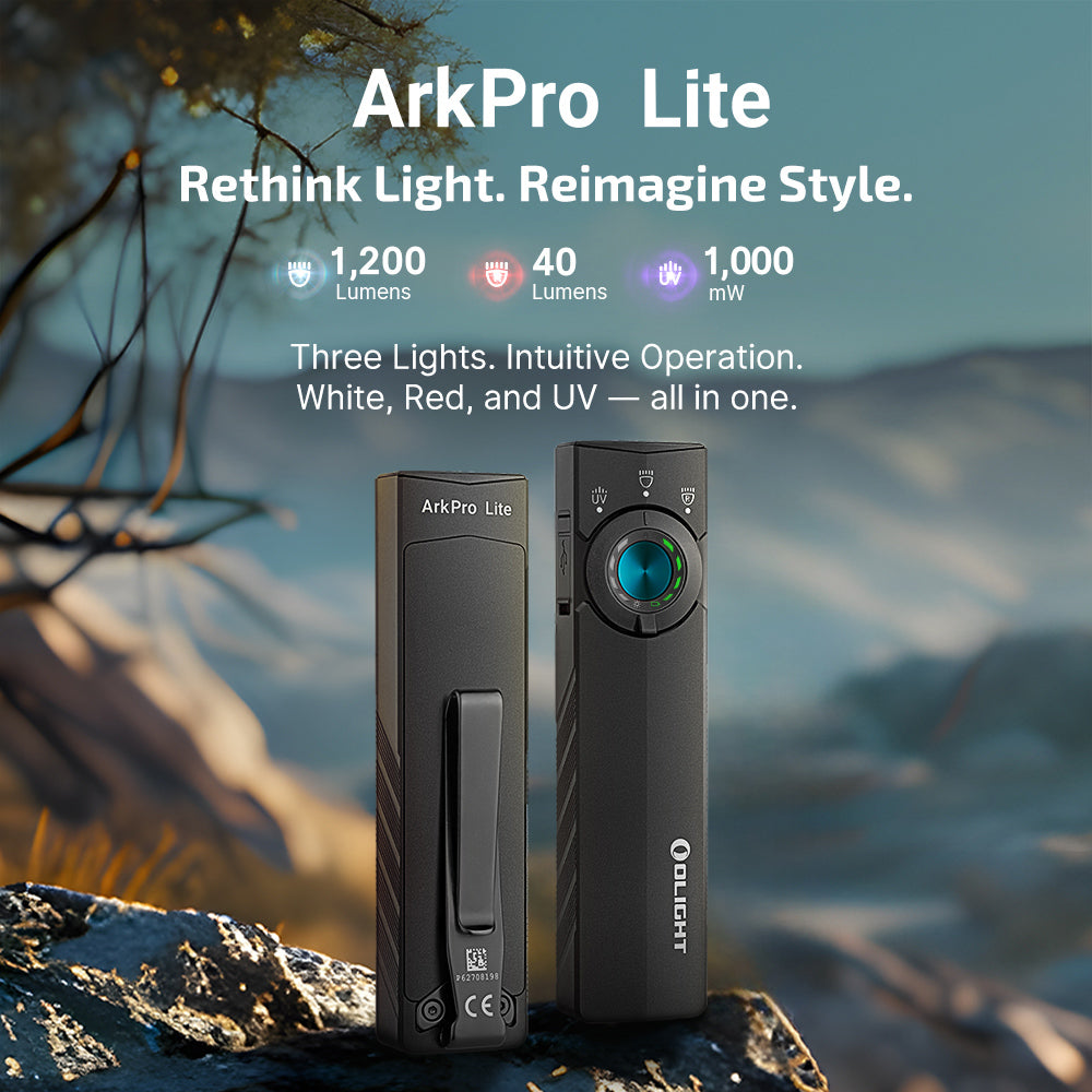 Olight ArkPro Lite | litteä 3-in-1 EDC valaisin | 1.200 lm
