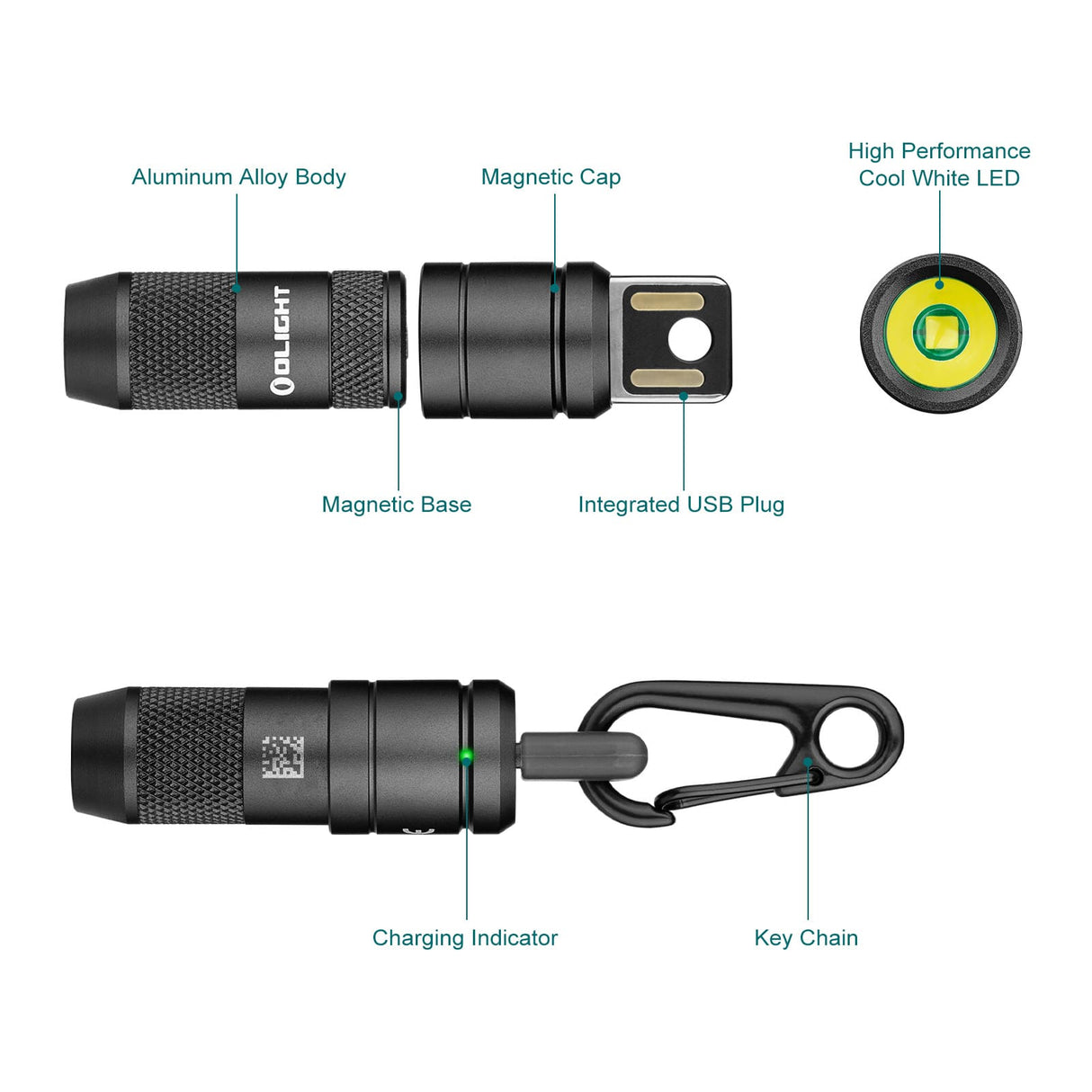 Olight imini 2 | mini ladattava avaimenperä valaisin | 50 lm