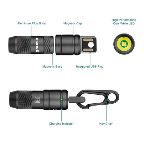 Olight imini 2 | mini ladattava avaimenperä valaisin | 50 lm