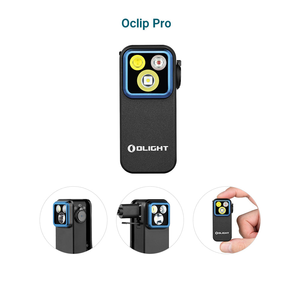 Olight Oclip Pro | monitoiminen klipsivalaisin | 500 lm - Black